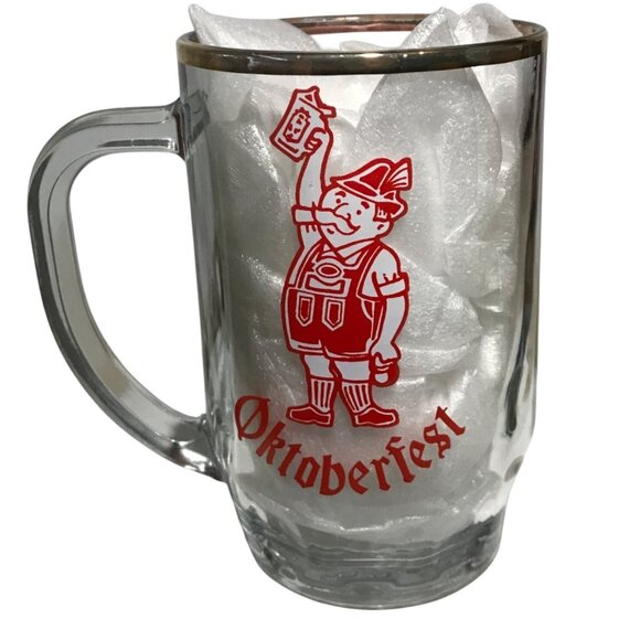 Oktoberfest Beer Mug German Festival ein Prosit Tankard Oktoberfest Guy 5.5" - Picture 1 of 9